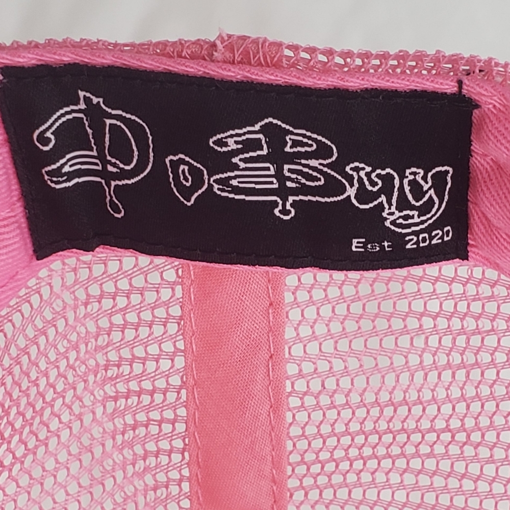 DoBuy Pink Suede Women's Trucker Cap "Like-New" - Picture 6 of 9